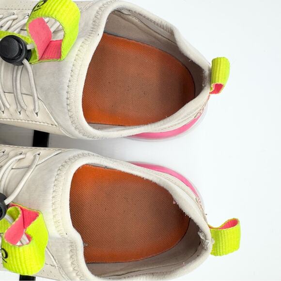 Clove Women's Classic Beige Yellow Pink Slip On Cinch Work Comfort Sneaker - 9.5 - Picture 10 of 11